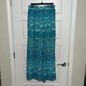 Blue flowy pants